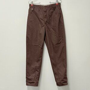 Lee Side Elastic Brown Womens Size 10 Short Relaxed Fit Comfort Waist pants
